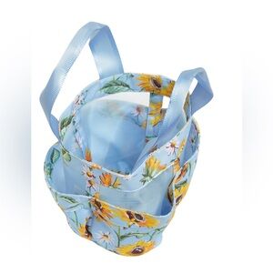 Vera Bradley Sunflower Sky Blue Shower Tote NWT